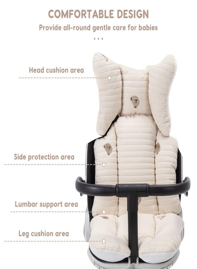 SONARIN Soft Baby Stroller Seat Liner,Thick Cotton Pushchair Seat Liner Baby Stroller Cushion Seat Pad Universal for Pushchair Pram Stroller Buggy Car Seat(Tulip) - Image 3